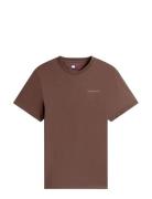 Tjm Slim Linear Chest Tee Ext Brown Tommy Jeans