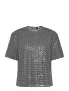 Beaded Over D Top Grey ROTATE