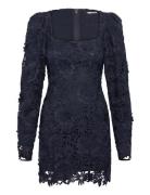 3D Lace Ls Mini Dress Navy ROTATE