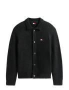 Tjm Reg Badge Knitted Cardigan Black Tommy Jeans