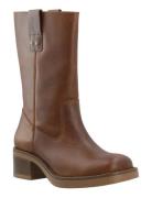 Biamary Mid Pull On Boot Pull Up Leather Brown Bianco