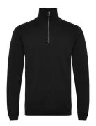 Half Zip Knit Black Enkel Studio