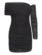 Mesh Asymmetric Dress Black ROTATE