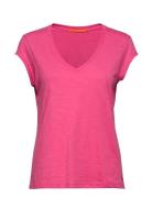 Cc Heart Basic V-Neck T-Shirt Pink Coster Copenhagen