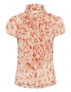 Liljasz Crinkle Ss Shirt Cream Saint Tropez