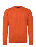 Classic Cotton Cable Crew Neck Orange Tommy Hilfiger