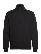 Tjm Reg Fleece Qz Mock Neck Black Tommy Jeans