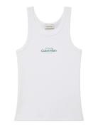 Contour 2X2 Rib Graphic Tank White Calvin Klein Jeans