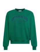 Logo Graphic Crewneck Sweatshirt Green Calvin Klein Jeans