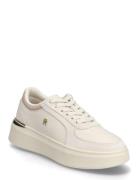 Th Satin Platform Sneaker Cream Tommy Hilfiger