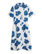 Frayed Vis/Linen Ss Shirt Dress White Tommy Hilfiger