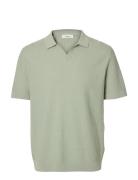 Slhmattis Ss Linen Blend Struc Polo Noos Green Selected