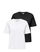 Caronly S/S 2-Pack Tee Jrs Noos Black ONLY Carmakoma