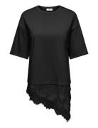 Jdyalma 2/4 Lace Detail T-Shirt Jrs Exp Black JDY