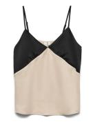 Vmjoy Singlet Top Wvn Btq Cream Vero Moda