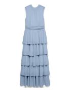 Vmserena Sl Long Frill Dress Wvn Blue Vero Moda