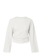 Pcalli Ls O-Neck Top White Pieces