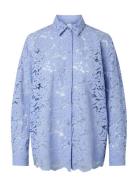 Yasnina Ls Lace Shirt - D2D Blue YAS