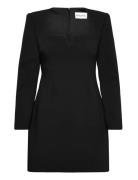 Sonja Detailed Neck Mini Dress Black Malina