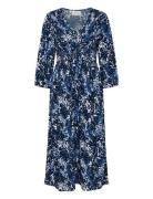 Crtiah Smock Dress Navy Cream