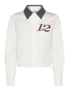 Shirt With Rib Collar White Coster Copenhagen