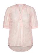 Transparent Shirt With Flowers Pink Coster Copenhagen