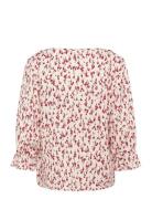 Crbellis Frill Blouse Patterned Cream