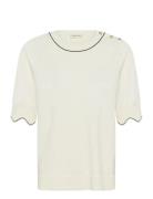 Crvillea Knit Blouse Cream Cream