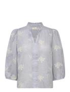 Crkorey Blouse Blue Cream