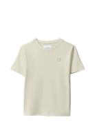 Mono Mini Badge Reg T-Shirt Beige Calvin Klein