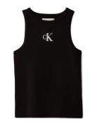 Ck Logo Tank Top Black Calvin Klein