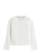 Pointelle Cable Cardigan White Tommy Hilfiger