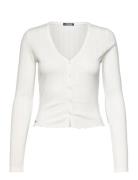 Ath Ess Pointelle Cardigan Cream Superdry