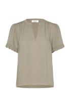 Rwraya Ss Blouse Khaki Rosemunde