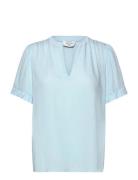 Rwraya Ss Blouse Blue Rosemunde