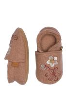 Winter Rose Wool Slippers Pink Melton
