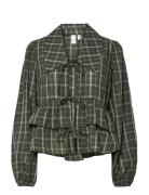 Yascinna Ls Tie Top - Ex Khaki YAS