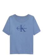 Light Monologo S/S T-Shirt Blue Calvin Klein