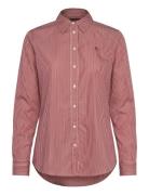 Classic Fit Striped Broadcloth Shirt Red Lauren Ralph Lauren