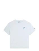 Th Script Reg C-Nk Ss Tee Blue Tommy Hilfiger