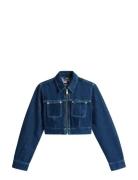 Zip Through Jacket Bj6058 Blue Tommy Jeans