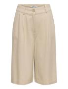 Onlgoa Hw Linen Bl Long Shorts Cc Tlr Beige ONLY