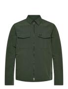 Zip Through Overshirt Green Fred Perry