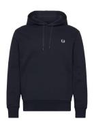 Monogram Hooded Sweatshirt Navy Fred Perry