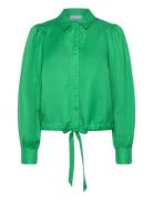 Msjuno Linen Shirt Green Minus