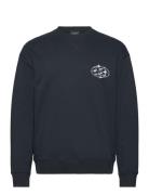 Chrome Graphic Crew Neck Navy Lyle & Scott