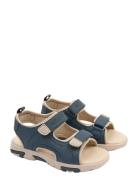 Sandal W Velcro Navy Mikk-line