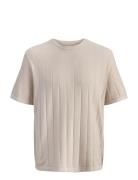 Jjebradley Knit Tee Ss Ln Cream Jack & J S