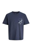 Jormontauk Aop Pocket Tee Cn Blue Jack & J S