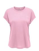 Onpfrei Life Embr Ss Bat Loose Jrs Tee Pink Only Play